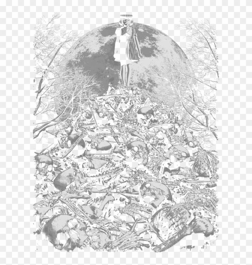 Mountain Of Bones Drawing Clipart #5467555