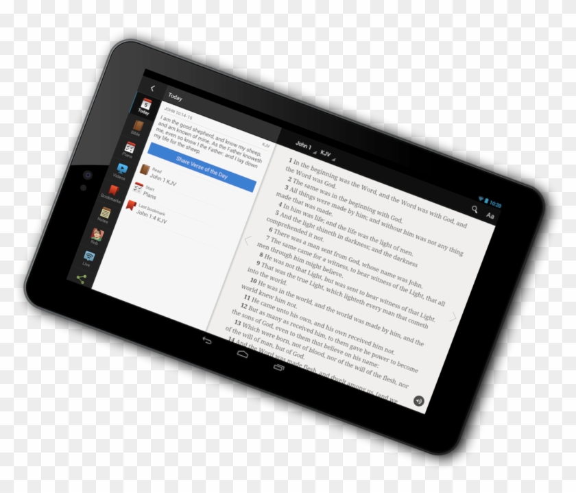 The Bible App For Android Tablet - Tablet Computer Clipart #5467620