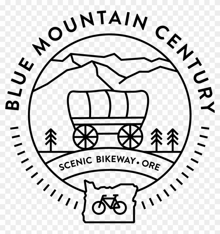 Svg Black And White Blue Century Scenic Bikeway Travel - Oregon Scenic Bikeway Clipart #5467933