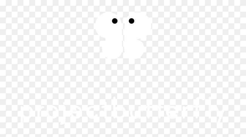 Project Butterfly Logo White Clipart