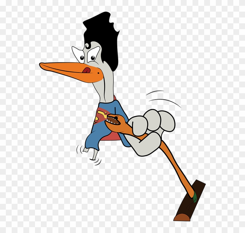 Cartoon Duck Worm Superman Hero Animation Super - Cartoon Clipart