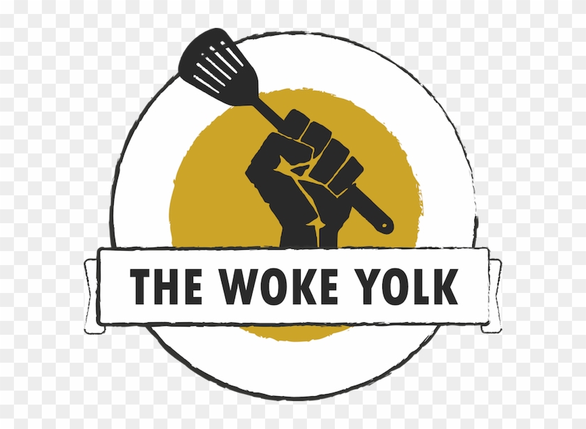 Woke Yolk Logo Featuring Raised Fist With Spatula - Graphic Design Clipart #5469639