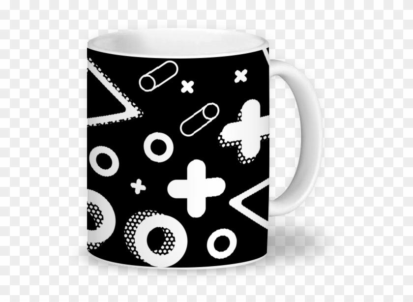 Caneca 90's Retro Shapes Patterns De Tobias Fonsecana - Coffee Cup Clipart