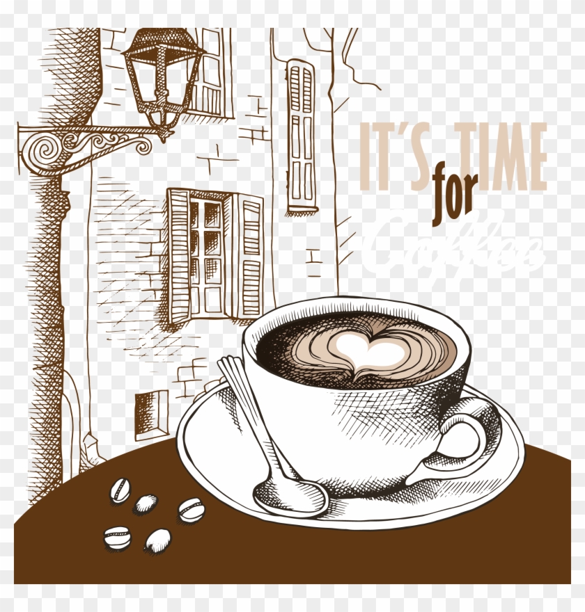 Coffee Cupcake Cafe Drawing - پوستر قهوه Clipart