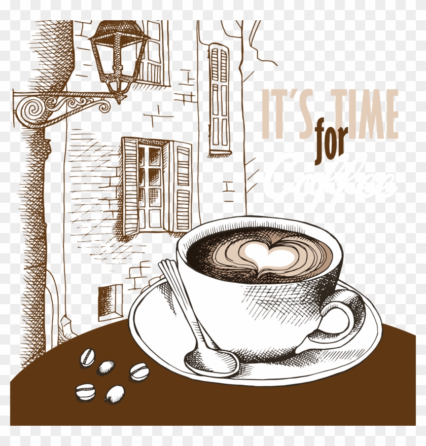Coffee Cupcake Cafe Drawing - پوستر قهوه Clipart #5470922