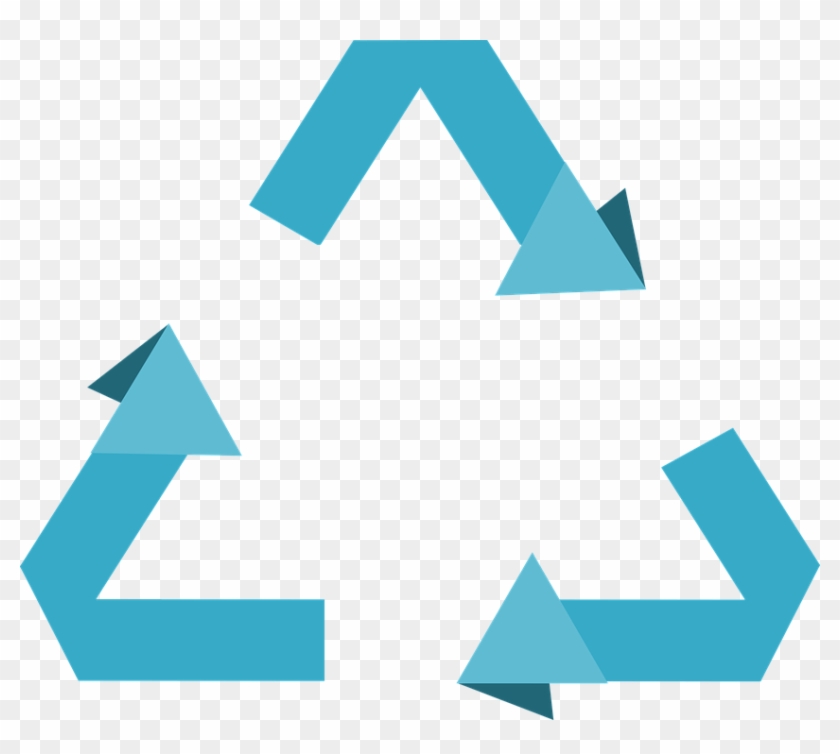 Creative Recycle Sign Refresh Reuse Recycle Icon - Signo De Reciclaje Azul Clipart #5471070