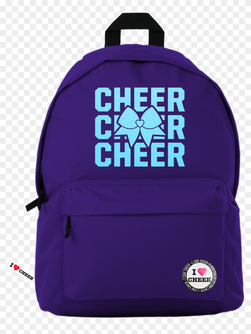 Purple Glitter Cheer Backpack - Backpack Clipart