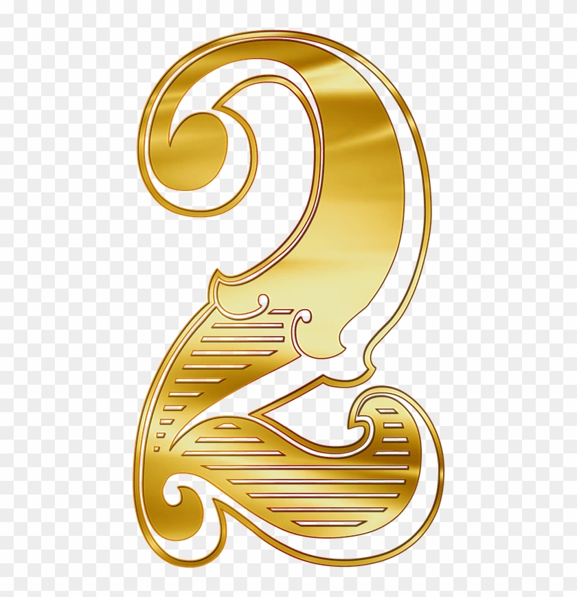 Download - Numero 2 Oro Png Clipart #5471418