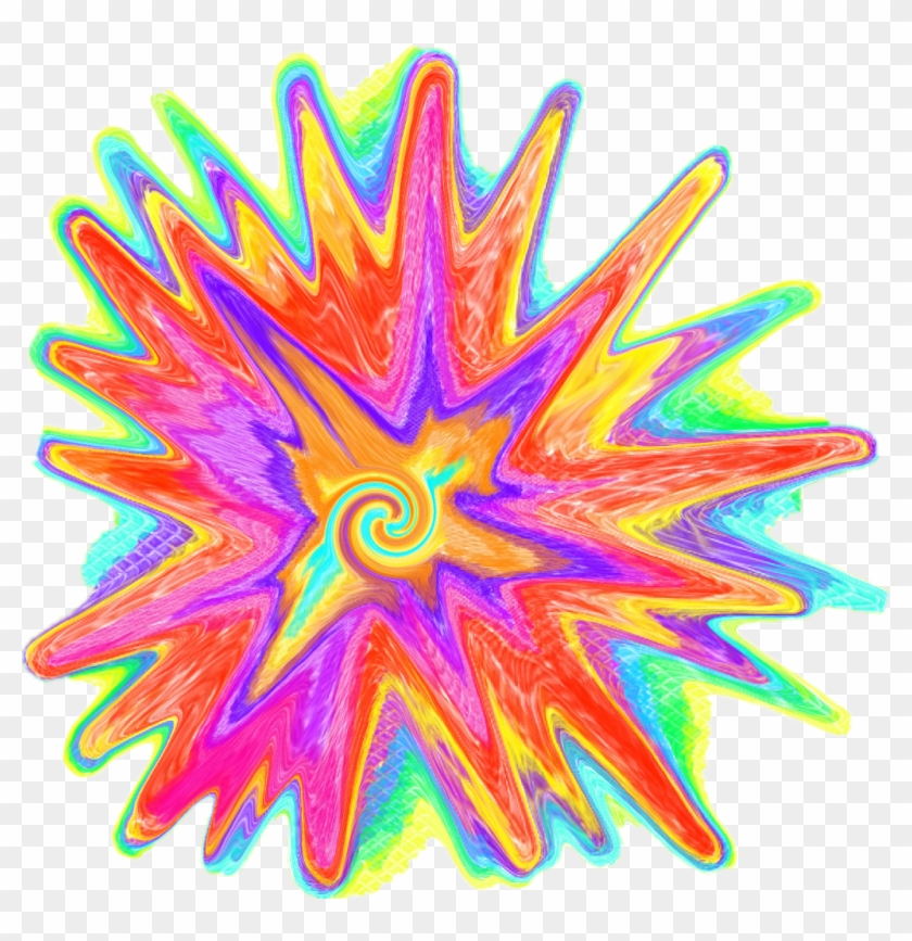 Starburst Sticker - Floral Design Clipart