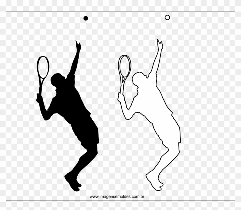 Molde De Jogador De Tenis Para Eva Feltro E Artesanato - Do People Love Sports Clipart #5472187