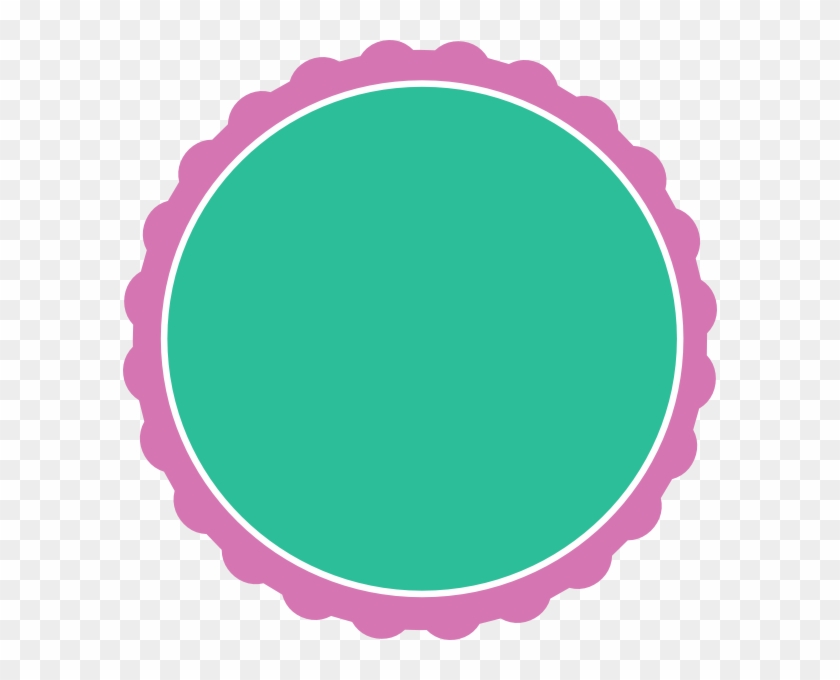 Small - Scallop Oval Clipart Pink - Png Download