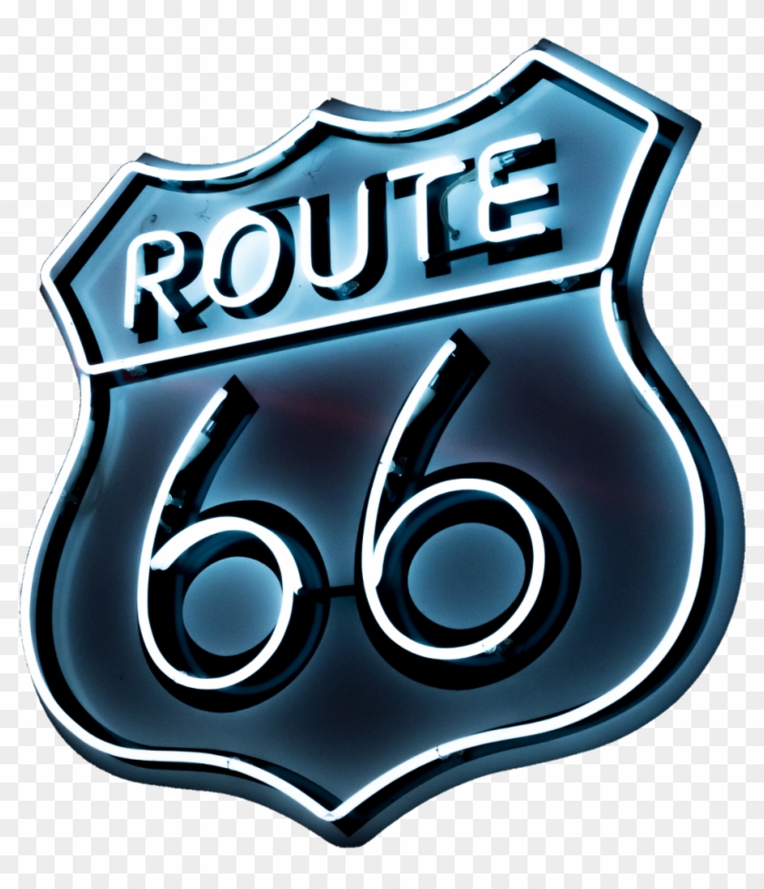 #neon #sign #route66 #66 #light #dark - Emblem Clipart #5473090