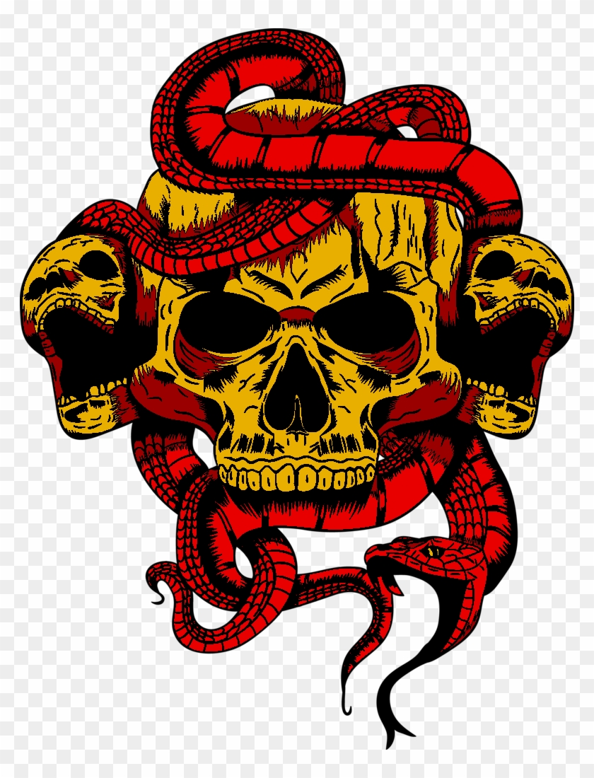 N Skull Logo - Skull And Snake Png Clipart #5473094