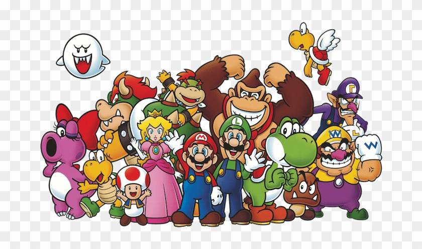 Super Mario All Characters Clipart