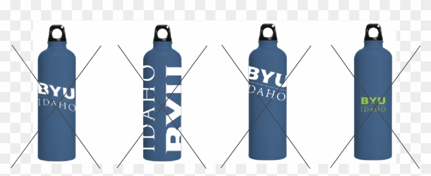 Four Water Bottles Showing The Bad Design Mistakes - Water Bottle Clipart #5474034