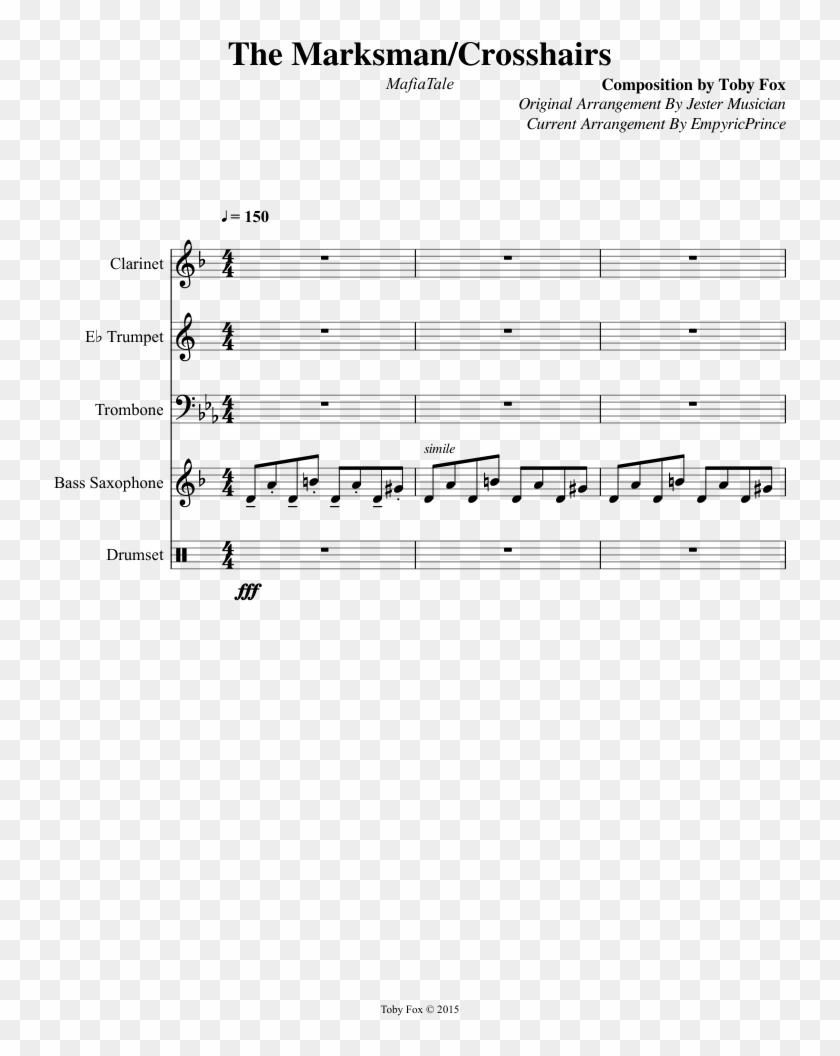 The Marksman/crosshairs -mafiatale Sheet Music For - Sheet Music Clipart #5474103