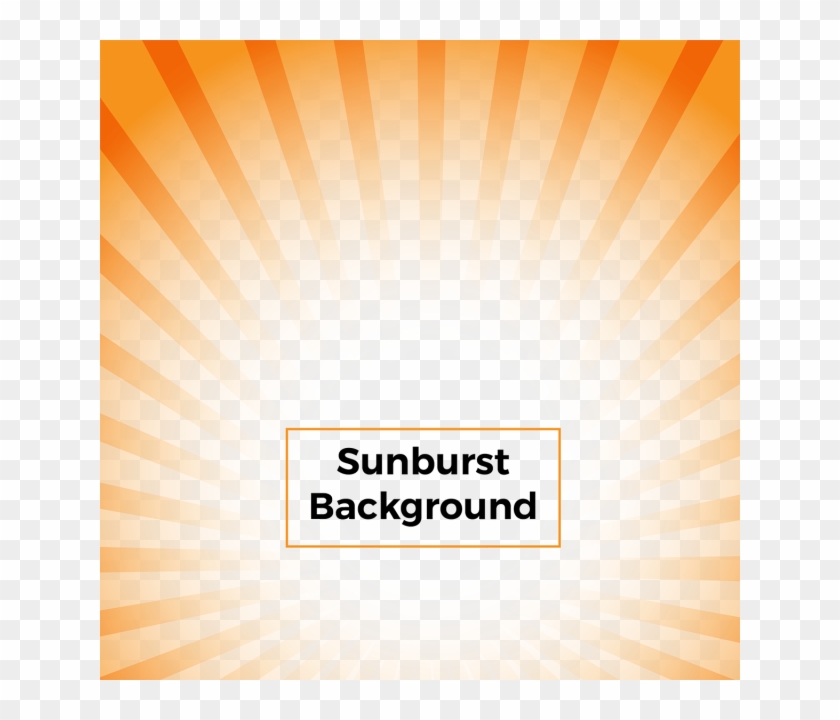 Vector Nature Sunburst Background - Orange Colour Vector Png Clipart