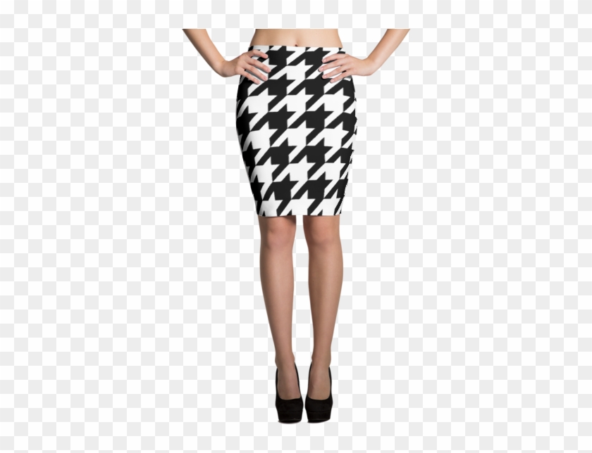 Houndstooth Pencil Skirt - Pansexual Pride Flag Clipart
