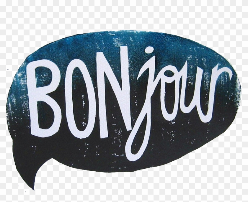 Bonjour In A Speech Bubble , Png Download - Calligraphy Clipart