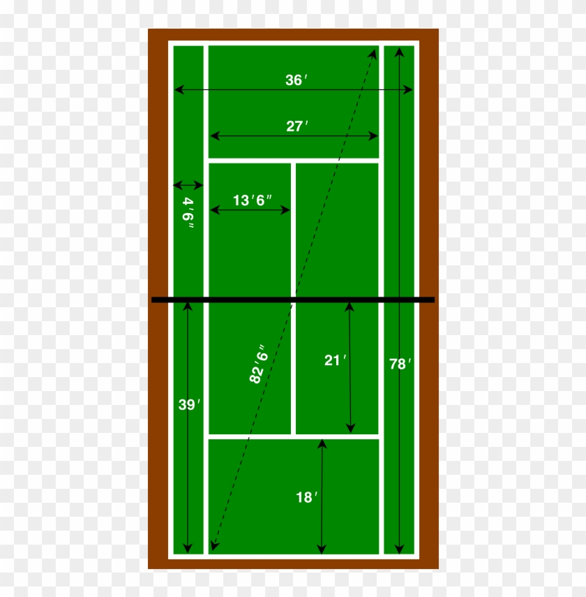 The Longest Part Of The Court - Grass Clipart #5475595