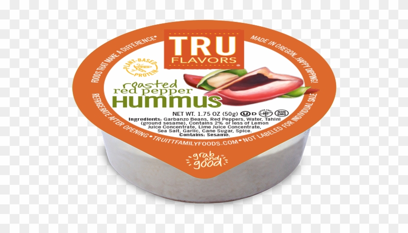 Tru Flavors Roasted Red Pepper Hummus Cups - Hummus Cups Clipart #5476760