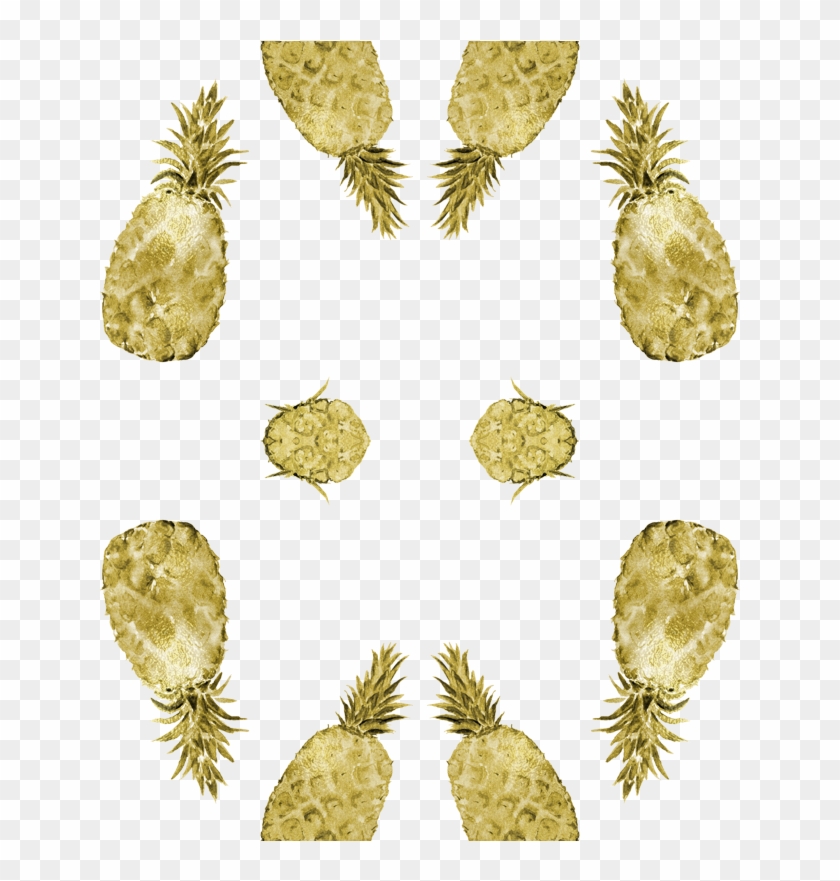 Gold Pineapple Png - Pineapple Clipart #5476922