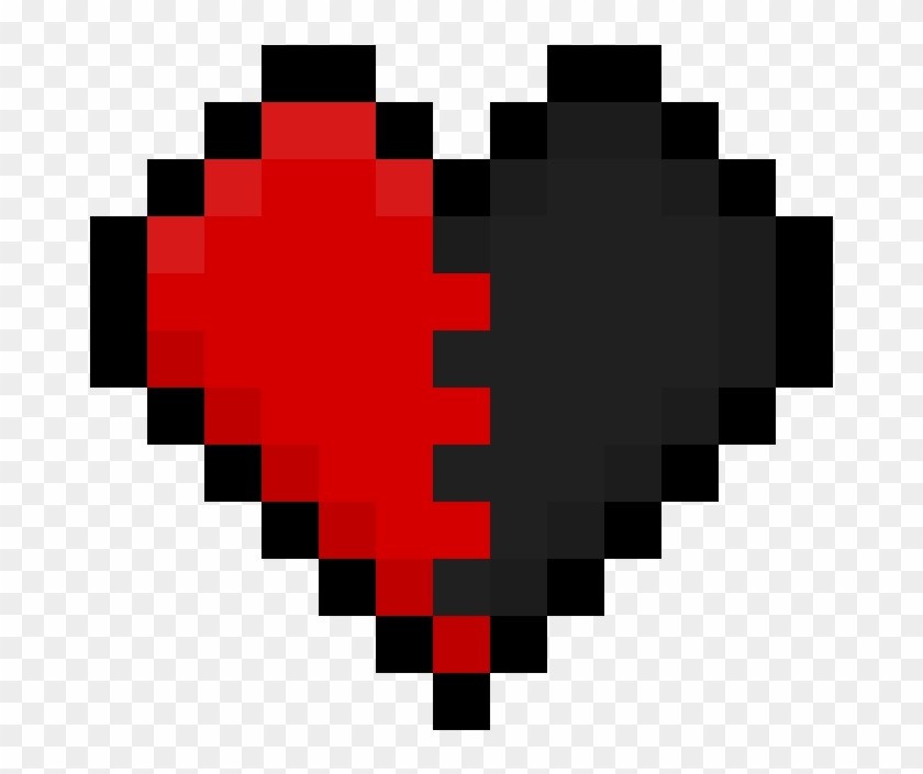 Half Heart - Minecraft Heart Clipart #5476964