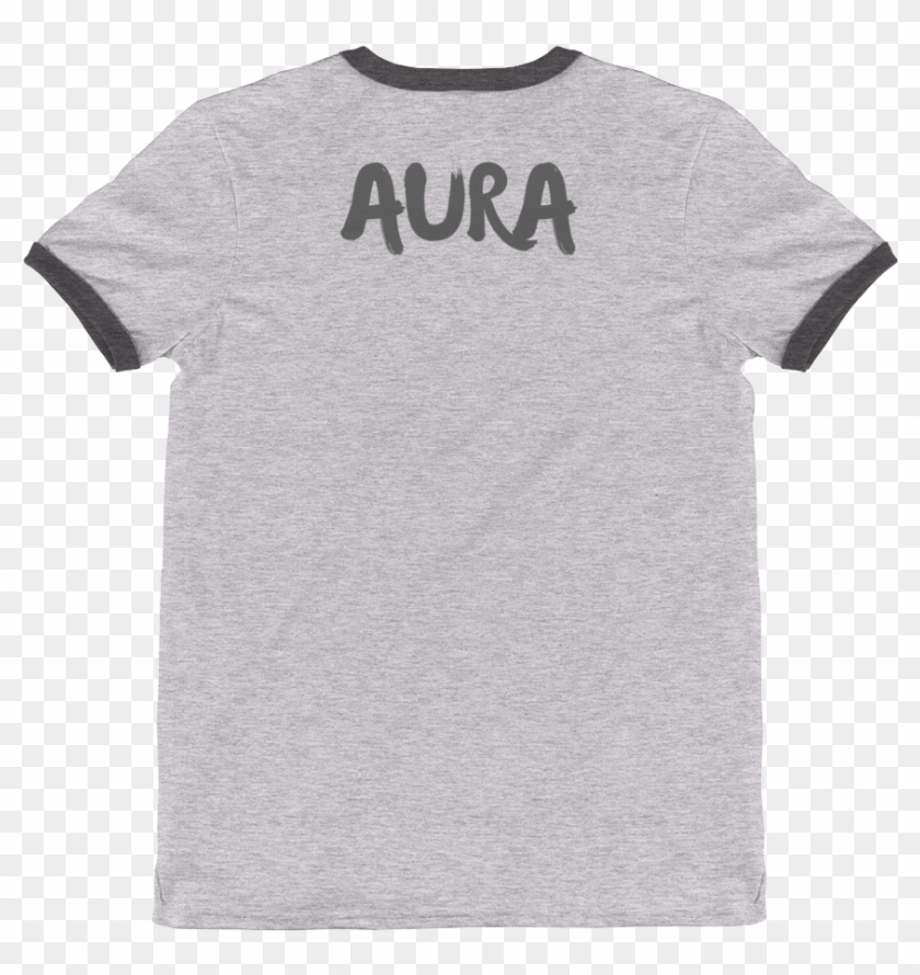 Aura Red Flower Ringer T-shirt - Active Shirt Clipart #5477009