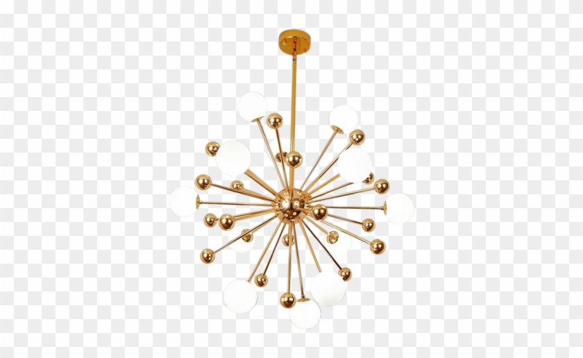 [elizabeth] Burst Of Gold Chandelier - Ceiling Fixture Clipart
