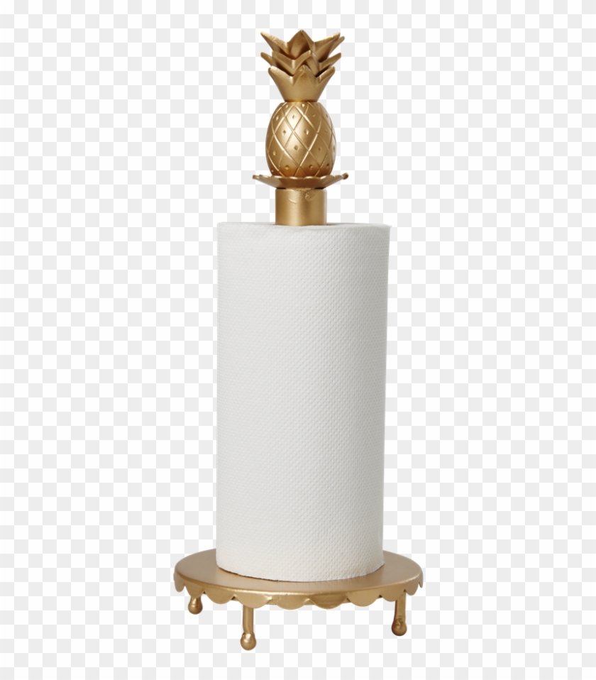 Gold Paper Towel Holder With Pineapple Decoration By - Paper Towel Holder Gold Clipart