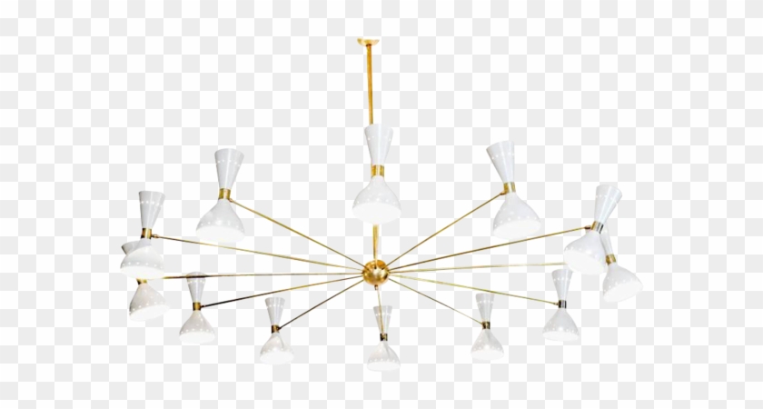 Brass And Ivory Chandelier - Chandelier Clipart #5477968