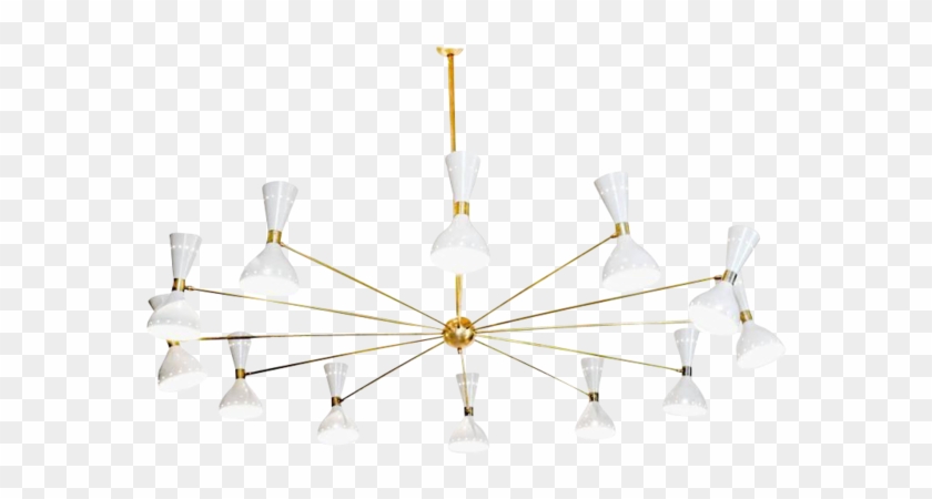 Brass And Ivory Chandelier - Chandelier Clipart