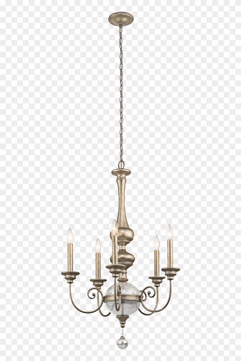 Rosalie 5 Light Chandelier In Sterling Gold - Chandelier Clipart #5478057