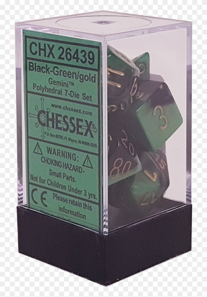 Gemini Black-green With Gold Polyhedral Clipart #5478509