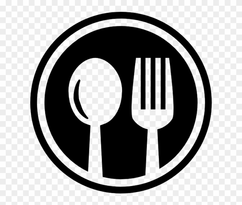 Restaurant Cutlery Circular Symbol Of A Spoon And A - Logo Tenedor Y Cuchara Clipart #5478780
