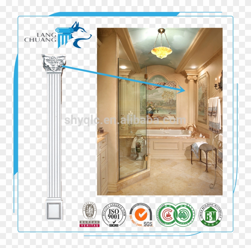 Light Weight Building Materials Pu Foam Roman Pillar - Columnas Romanas En Yeso Clipart