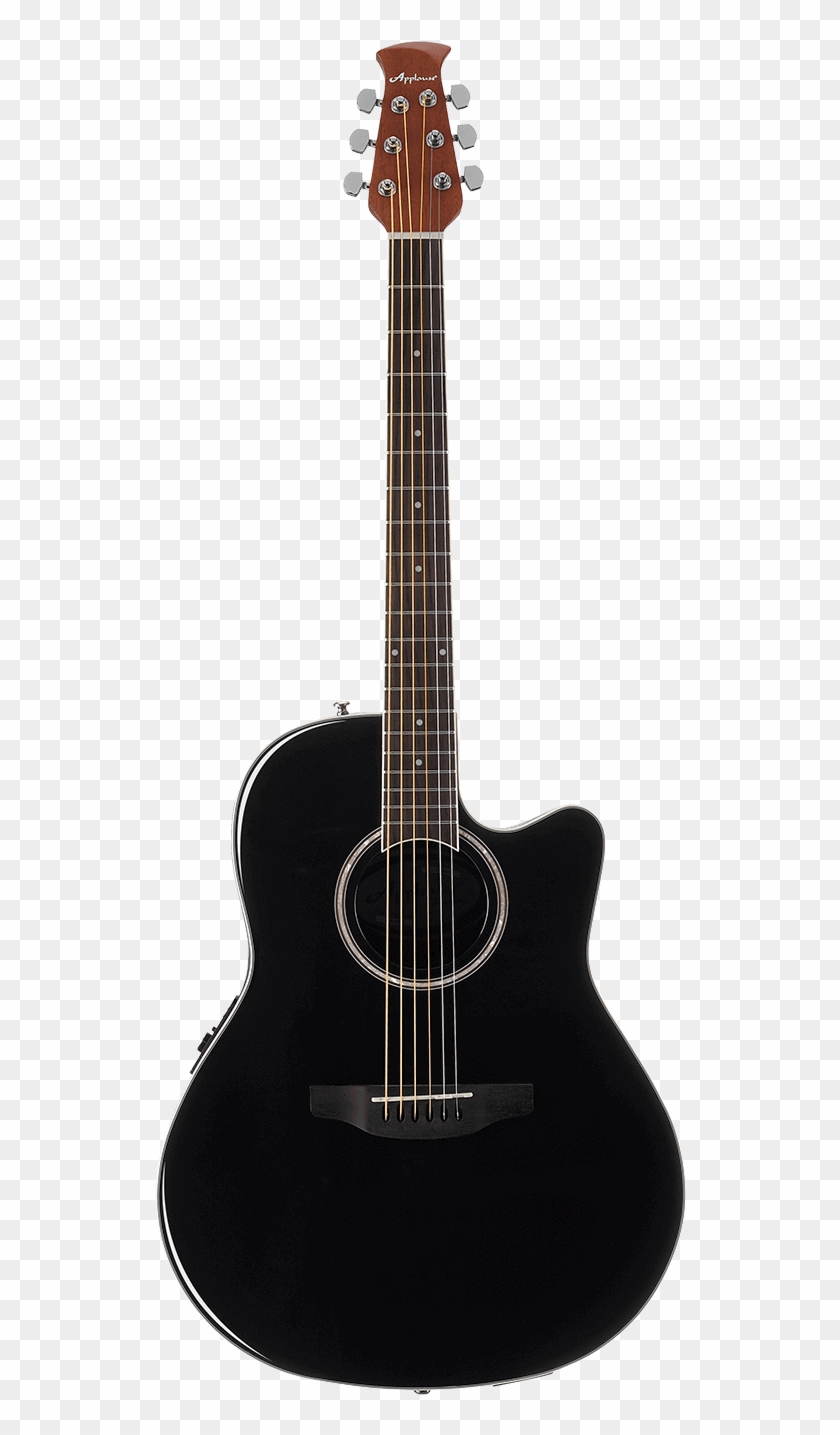 Applause® Standard - Black Acoustic Guitar White Pickguard Clipart #5479542