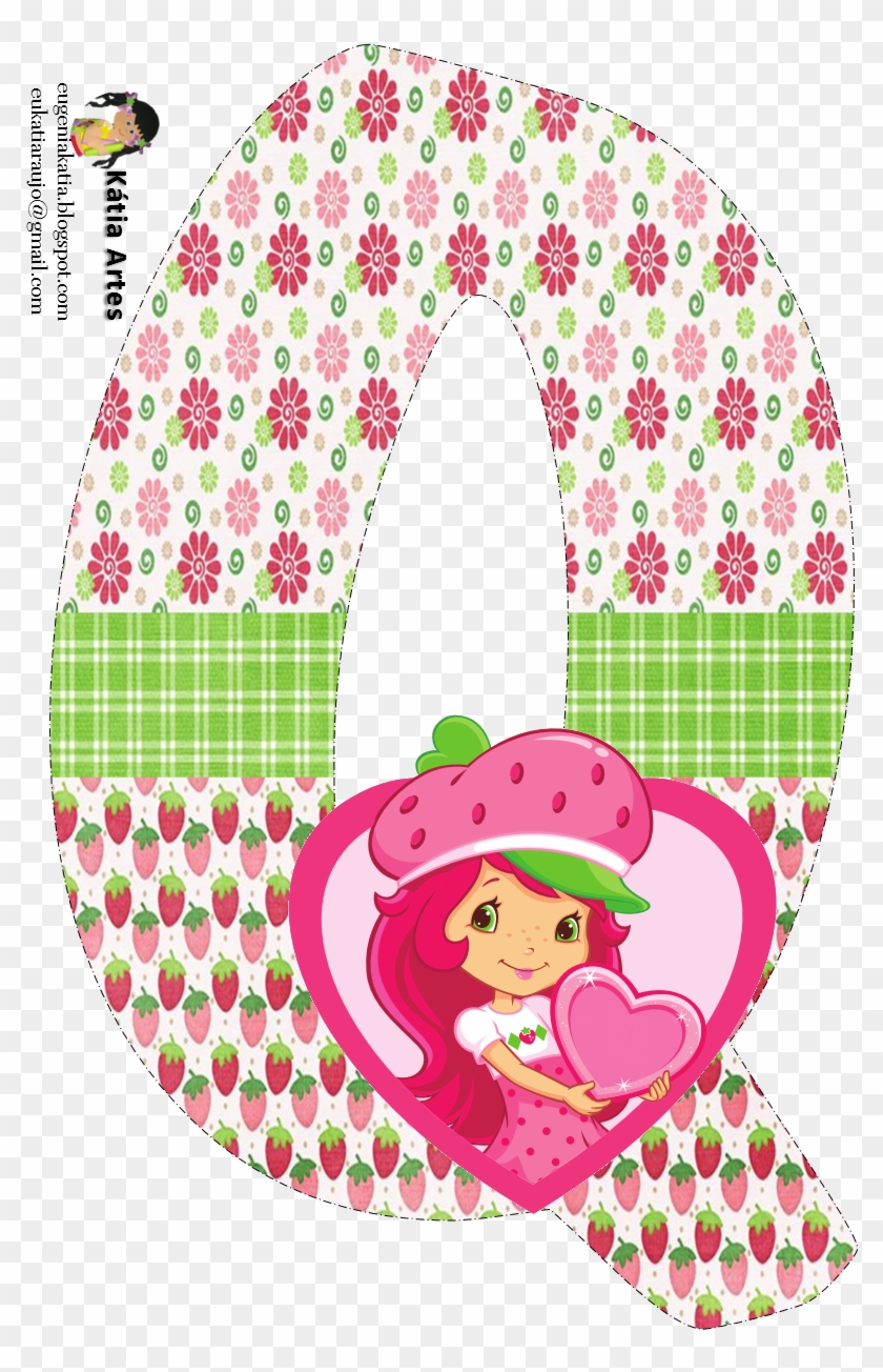 Alfabeto De Strawberry Shortcake Con Fresas Y Flores - Strawberry Shortcake Letter R Clipart