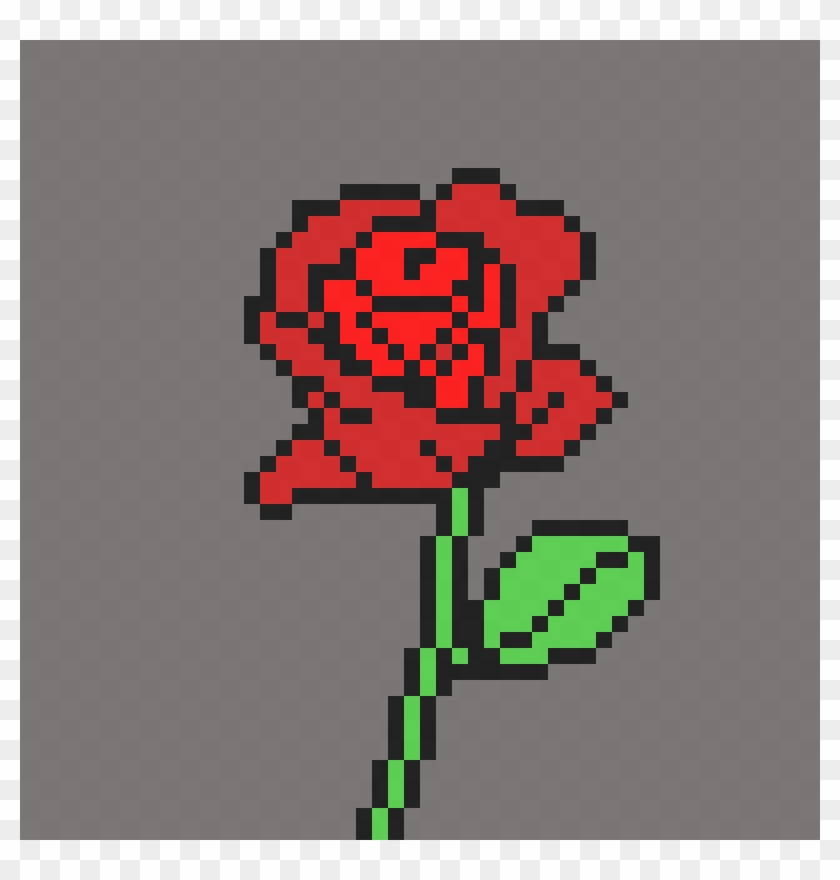 Bloody Rose - Rose Pixel Art Png Clipart