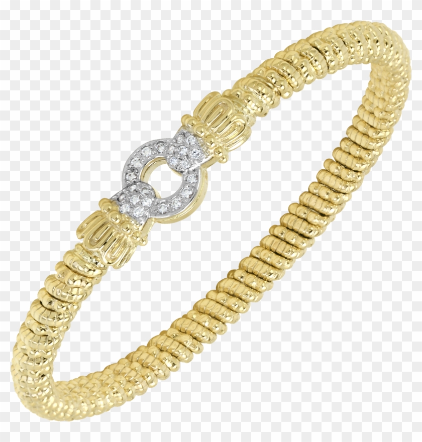 14k Gold Diamond Bangle - Diamond Bangle Bracelets Clipart #5480477