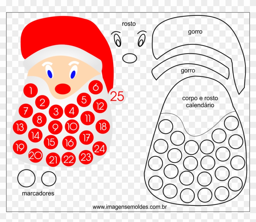 Molde De Natal Para Eva Feltro E Artesanato - Moldes De Eva De Natal Clipart
