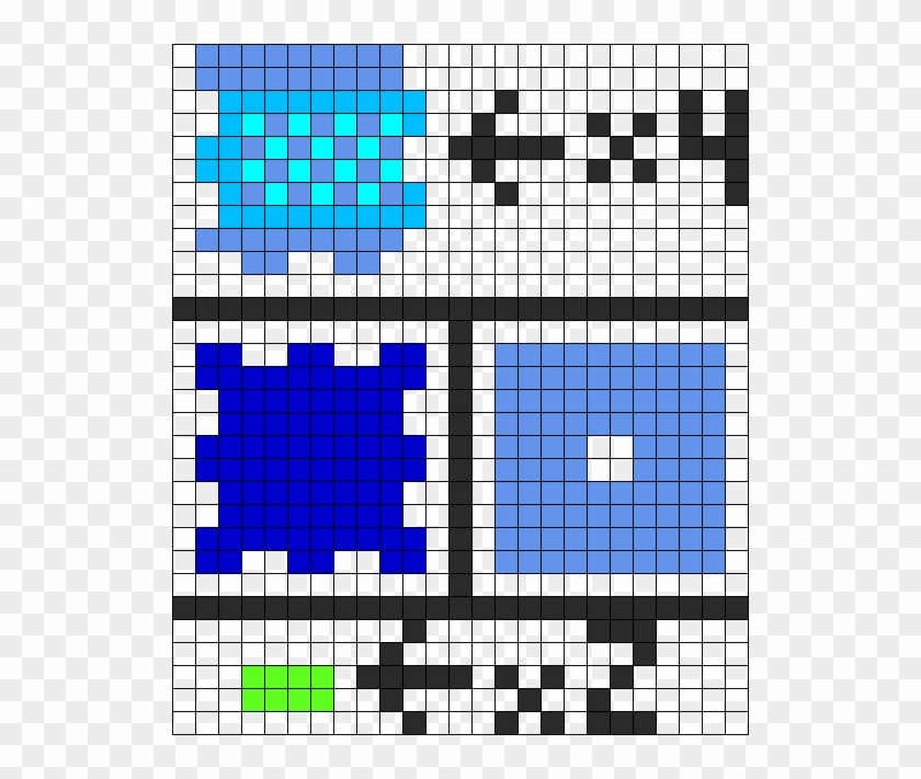 3d Box 1 Perler Bead Pattern / Bead Sprite - 3d Box Perler Beads Clipart