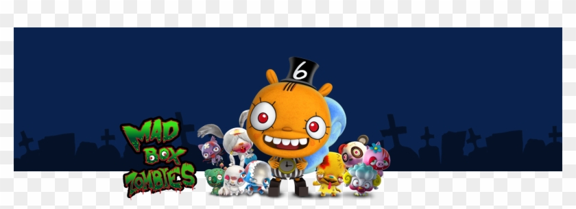 Mad Box Zombies Are Mischievous, Miniature Animal Zombies - Mad Box Zombies Characters Clipart