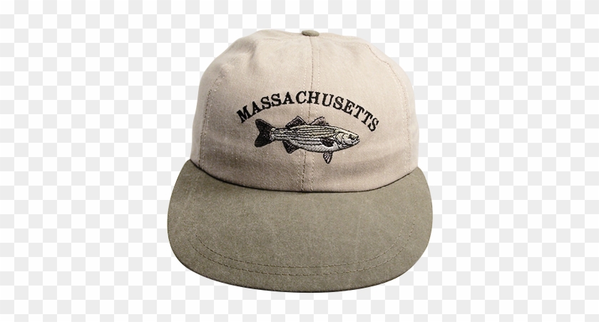 Massachusetts Striper 6 Panel Baseball Cap - Baseball Cap Clipart #5481572