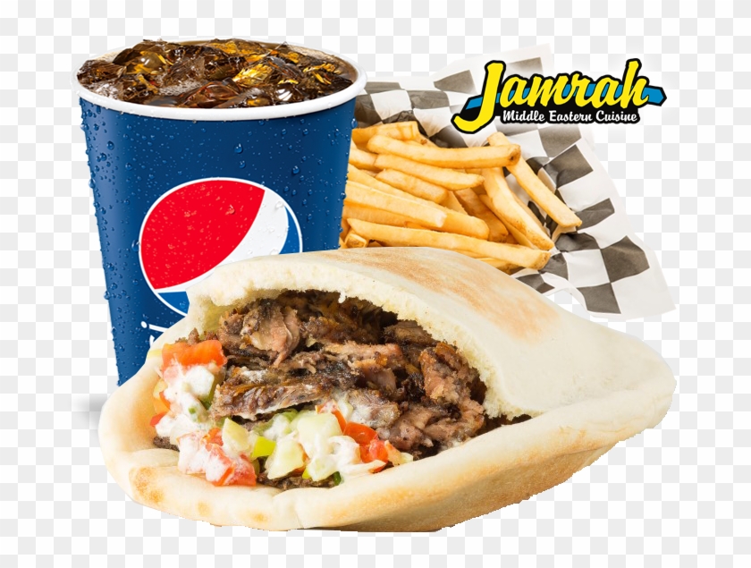 Beef Shawarma Meal - Jamrah Restaurant Menu Clipart #5481653
