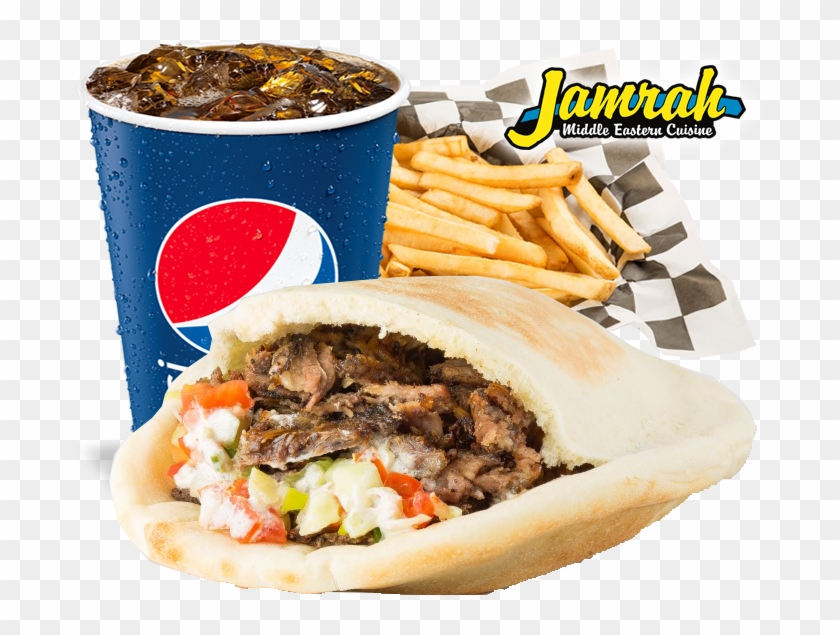 Beef Shawarma Meal - Jamrah Restaurant Menu Clipart
