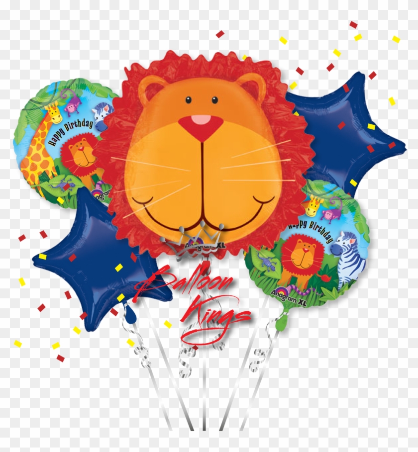 Jungle Animals Bouquet - Balloon Clipart #5482310