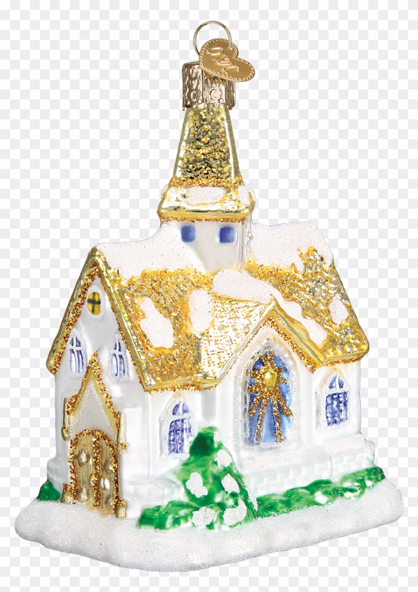 Golden Cathedral Ornament Old World Christmas 20105 - Statue Clipart