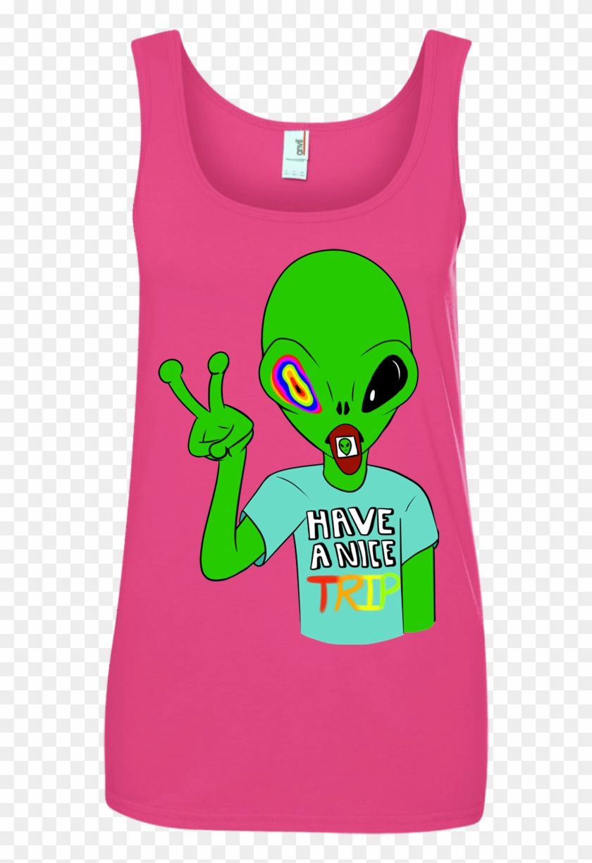 Acid Alien Ladies Tank Top - Active Tank Clipart