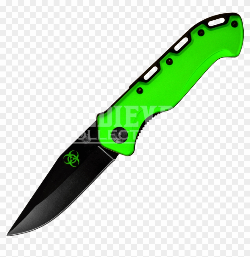Green Biohazard Folding Kx Kb By Kxkb - Green Pocket Knife Clipart #5482953